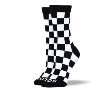 Women's Wild Black & White Square Socks