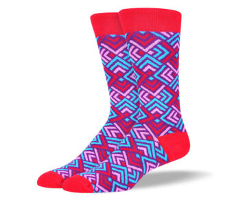 Men's Colorful Red Pattern Socks