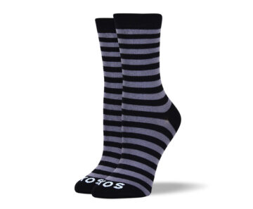 Women's Grey & Black Stripes Socks