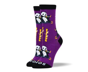 Women's Awesome Purple Panda Socks