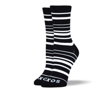 Women's Black & White Thin Stripes Socks
