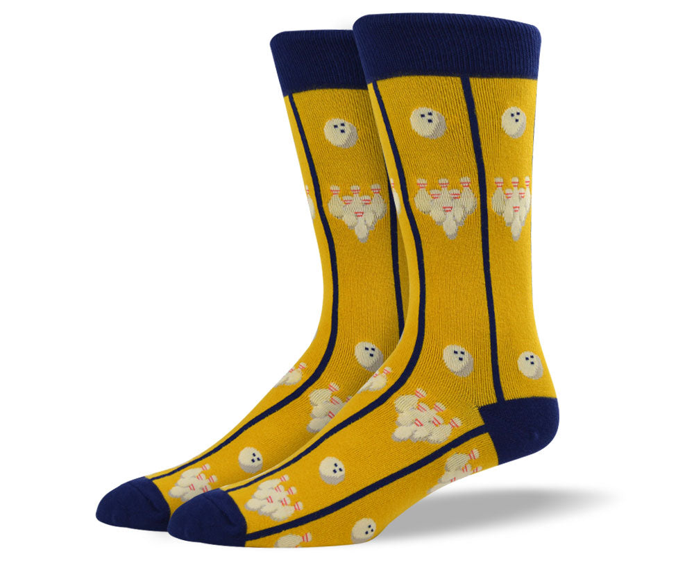 Mens Yellow Bowling Socks
