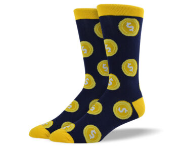 Mens Gold Coin Socks