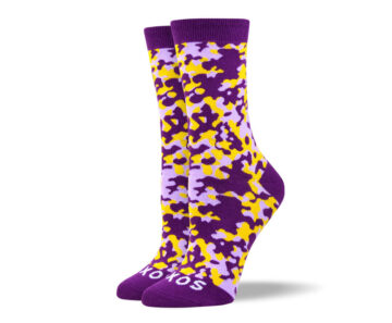 Women's Awesome Purple Camouflage Socks