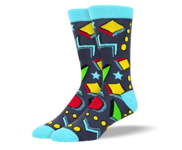 Men's Crazy Grey Art Socks
