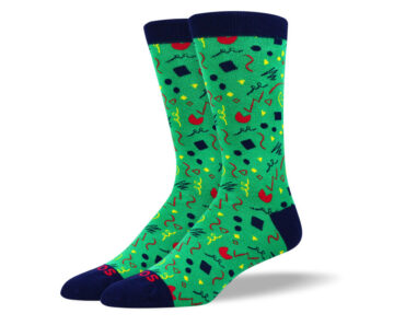 Men's Fun Green Party Socks