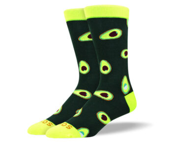 Men's Crazy Black Avocado Socks