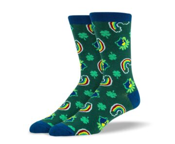 Mens Green St. Patrick's Day Dress Socks