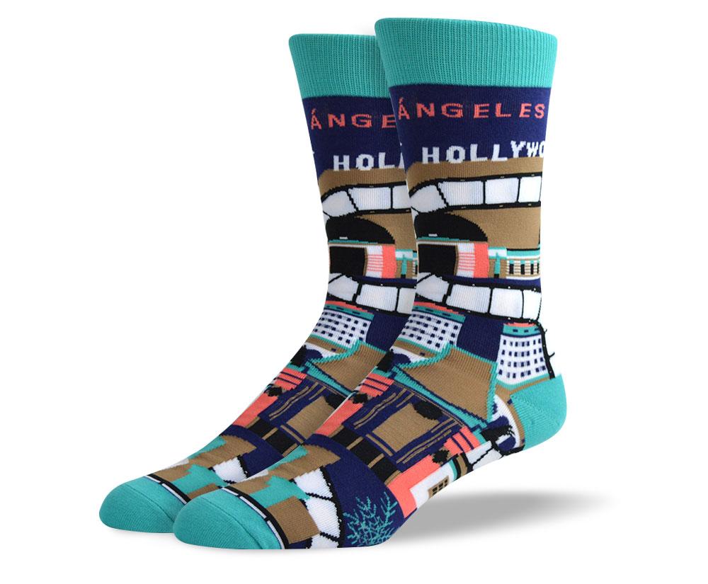 Men's Crazy Los Angeles Dress Socks