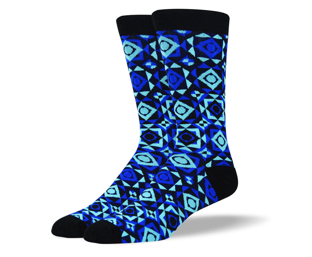 Men's Funky Blue Art Socks
