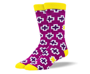 Men's Purple Cross Socks