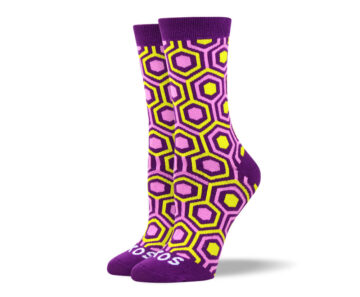 Women's Pink Novelty Pattern Socks