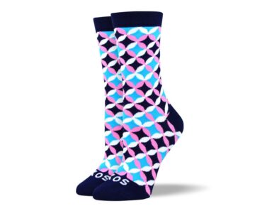 Women's Novelty Blue Flower Petal Socks