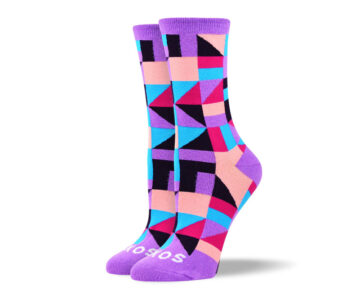 Women's Crazy Purple Art Socks