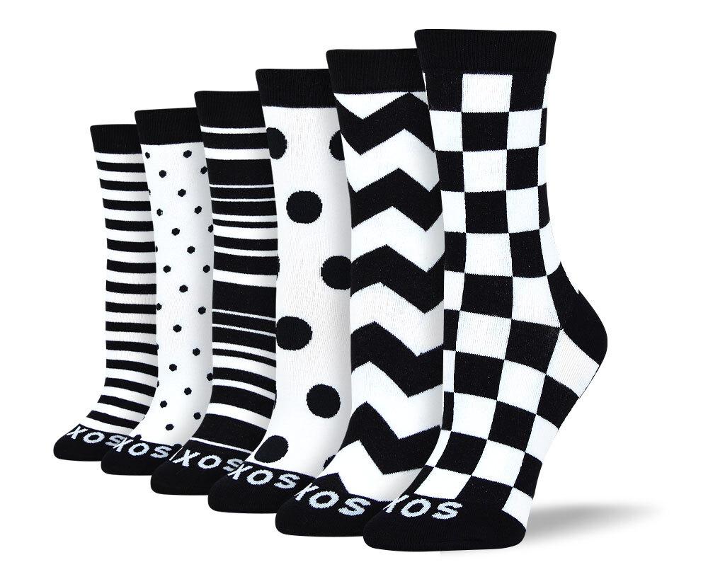 Women's High Quality Black & White Sock Bundle - 6 Pair